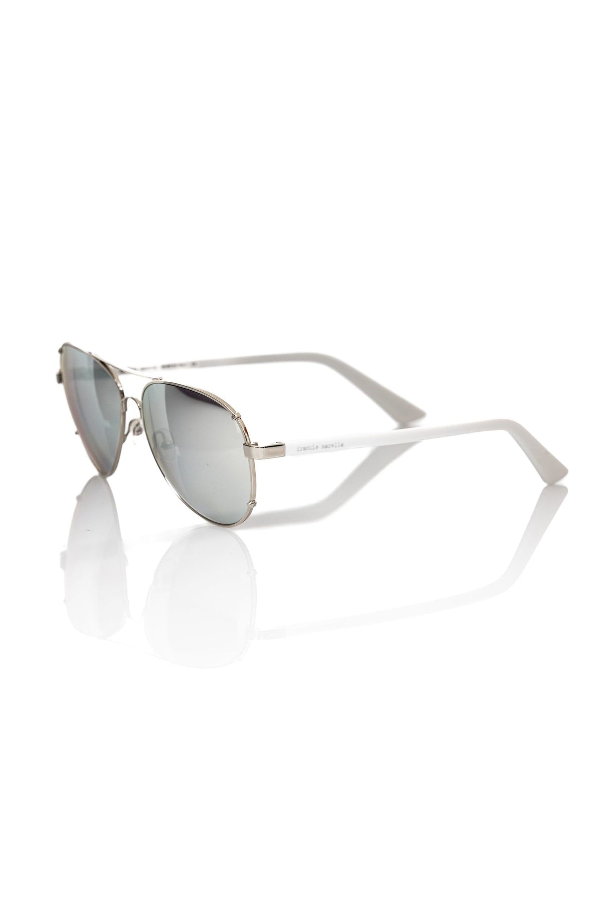Frankie Morello Silver Metallic Fiber Men's Sunglass