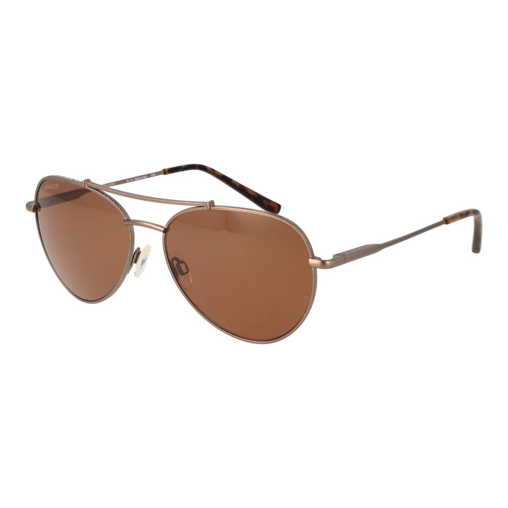 Serengeti Brown Metal Sunglasses
